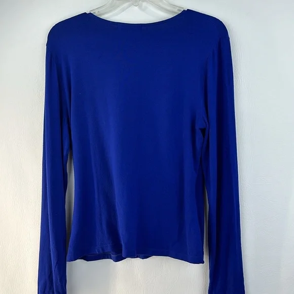 Lauren Ralph Lauren Wrap Long Sleeve Top - Picture 5 of 6
